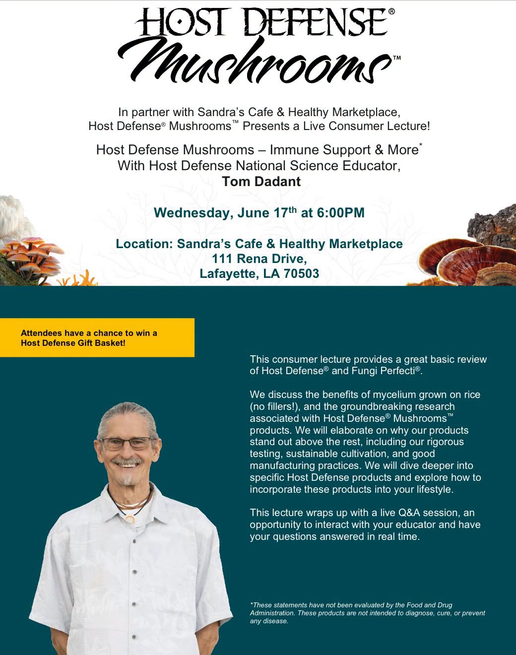 host defense seminar at sandras with expert tom dadant