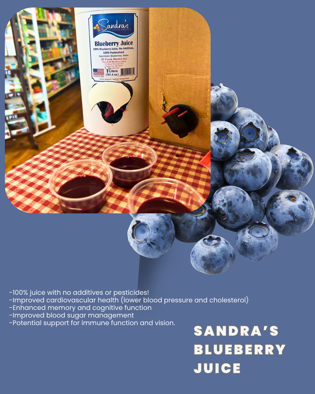 sandras blueberry juice